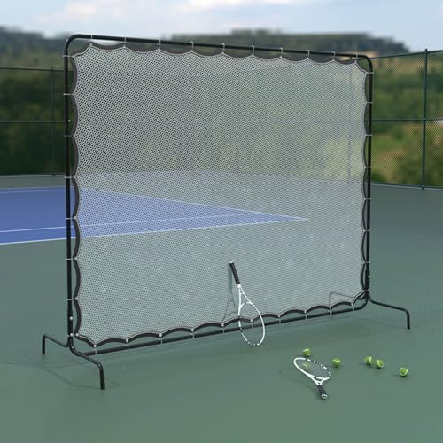 XDLYWUZIQ Tennis-Rückbrett, Tennis-Jumbo-Rebounder [9 Fuß X 7 Fuß] – Verstellbares Rückprallnetz Für Grundschläge Und Volleys, Verbessert Die Fähigkeiten Bei Grundschlägen Und Volleys