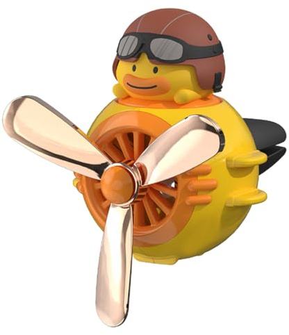 Cute Car Air Fresheners Pilot Duckling Scent Diffuser Cartoon Automotive Air Outlet Auto Decoration Yellow, Car Air Fresheners
