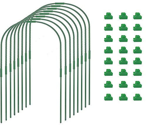 Jolsaawie GewäChshaus-Reifen Grow Tunnel, Rostfreier Kunststoffbeschichteter Stahl-StüTzrahmen GewäChshaus-Reifen für Hochbeete