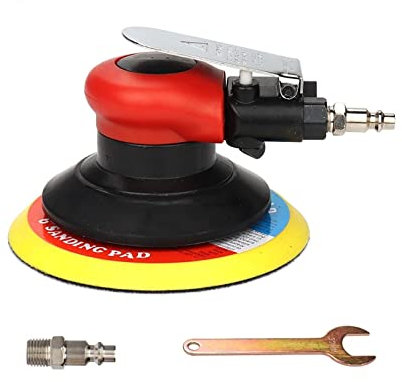Poliermaschine mit variabler Geschwindigkeit Power Buffer Polisher, 125 mm/150 mm pneumatischer Exzenterschleifer, Druckluftschleifer, Vakuum-Exzenterpolierschleifmaschine, pneumatische Werkzeuge, 12.
