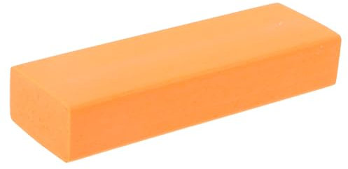 MERRYHAPY Stainless Steel Rust Eraser and Limescale Remover Cleaning Sponge for Kitchen and Bathroom, Orange Rubber Decontamination Wipe for Faucets and Dishes