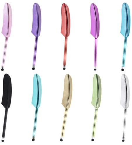 S Pen Replacement, Multicolor Feather Stylus Pens for Touch Screens, Input pen for Z Fold6, Stylus Compatible with Kindle Tablets Fold6/5/4/3 phones-10 Pieces