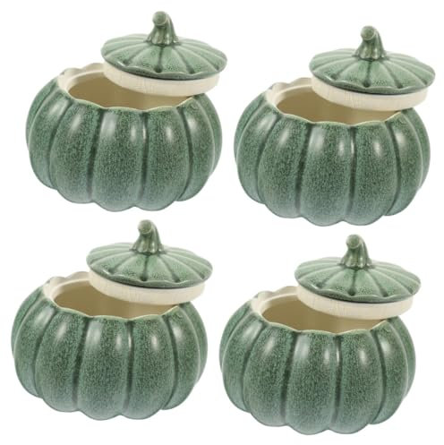 Cabilock 4 Pezzi Di Ciotole Decorative in Ceramica Per Zuppa Di Zucca Ciotole Per Zuppa in Umido Barattolo Di Zucca Di Inaugurazione Della Casa
