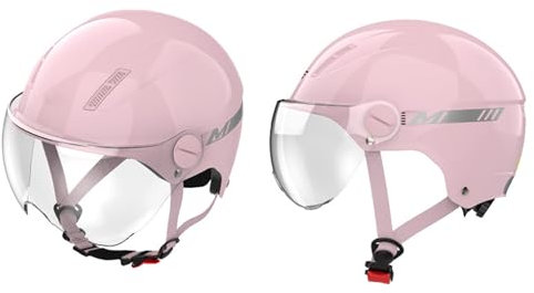 Aperto Caschi da Moto Portatile Jet Casco Scodella ECE Omologato retrò Motociclo Aperto Faccia Casco Donna Uomo Scooter Casco per Moto, Adult Cruiser Chopper Mezzo Casco