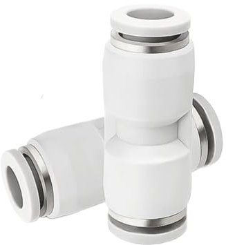 REIUAFWYGV PU PG Pneumatic Connector White air Hose Straight Pipe air Compressor Quick Connector Connector 4mm 6mm 8mm 10mm 12mm(PU-16)