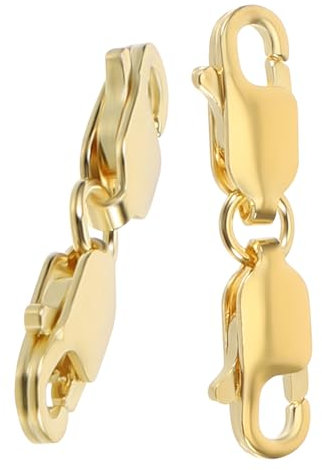 JEWEDECO 2stücke Doppelte Goldene Lobster Clipse Für Schmuckherstellung Verbindungselemente Für Und Armbänder Glänzend Und Langlebig
