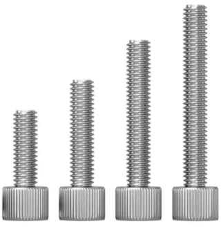 AYYSSM Rändelschrauben aus Edelstahl 304, einfacher Typ, metrischer Rändelkopf, manuelle Einstellschrauben M2-M6(10mm,M6 (5Pcs))