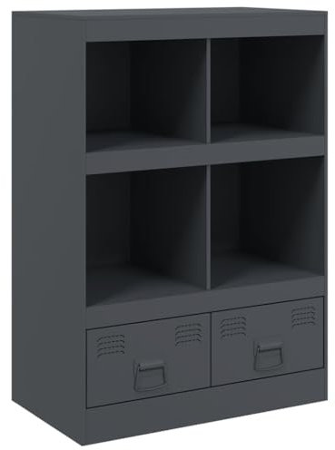 HEFZGDB Highboard Anthrazit 67x39x95 cm Stahl Living Room Cabinets Barschrank Sideboard Wohnzimmer Mehrzweckschrank für Dessert Shop Küche Speisesaal Wohnstube