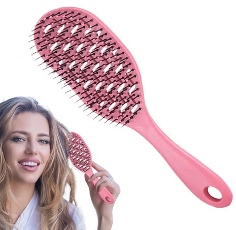 Cepillo para cabello grueso, cepillos de masaje de pala, control de encrespamiento, peine de aseo fino, accesorios de peinado para el hogar, vacaciones, hotel, dormitorio universitario