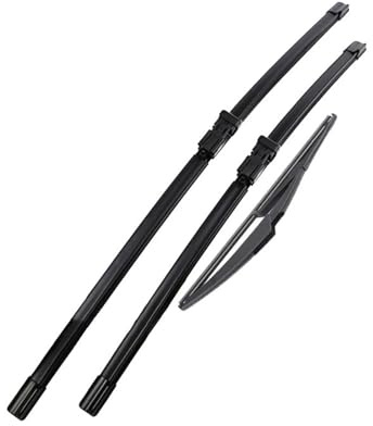 Wiper Blade Kit For FIAT 500 500C 312 2007-2017 24''+14''+12'' LHD Front & Rear Wiper Blades Windshield Windscreen Window Brush Blades Wiper Blade Kit