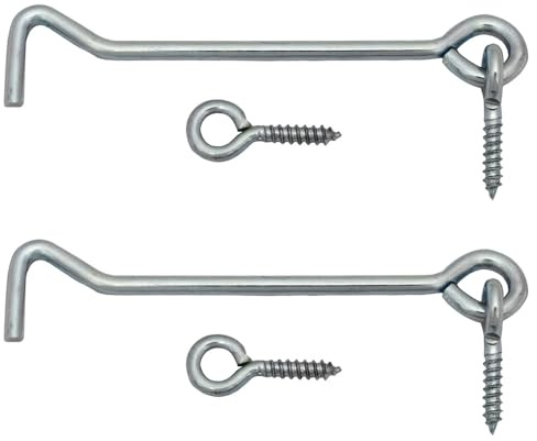 Aldabillas - juego de 2 piezas de 100 mm, fabricadas en acero resistente, ideales para puertas. Fáciles de instalar y duraderas.