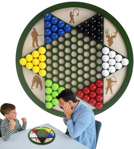 Solitär Spieleset | Holz Sternhalma Spielbrett,Strategiespiel Für Familienabende Gartenpartys Erwachsene Und Kinder