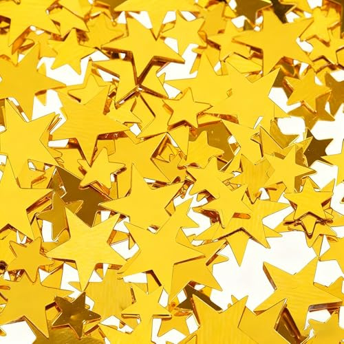 Glitzer Streudeko Sterne Gold, 30g Glitzersterne Konfetti Weihnachten, Streusterne Gold, Sterne Confetti Tischdeko Weihnachten, Geburtstag, Hochzeit, Silvester Tischdeko