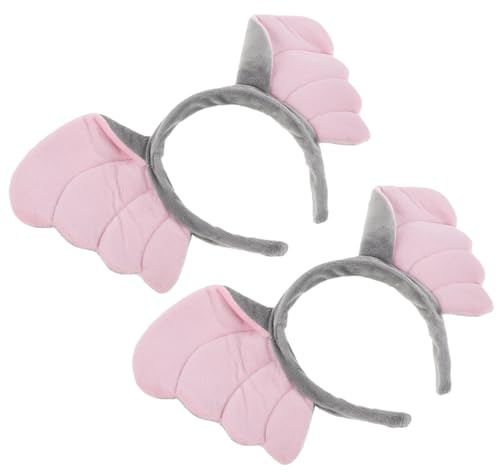 SHERCHPRY 2pcs Cartoon Elephant Headband Animal Ears Girls Headband for Halloween Christmas Party Cosplay Costume Accessories