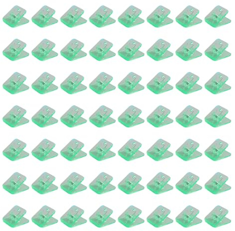 Lot de 100 trombones transparents en forme de carré pour sac alimentaire, documents, planche à dessin, pinces colorées
