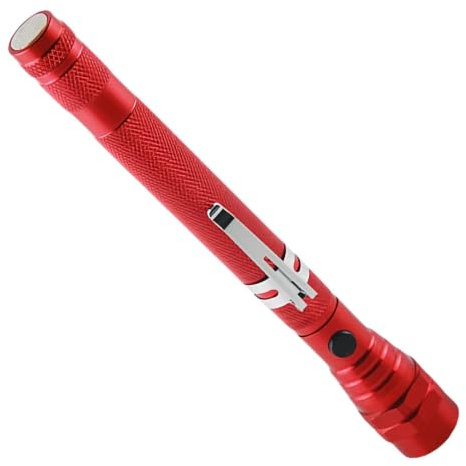 Lampe de poche LED extensible magnétique, lampe de poche télescopique avec