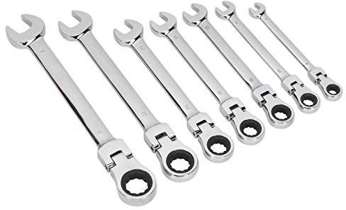 Siegen s01143 Flexible Head Knarren-Ringmaulschlüssel-Satz 7pc Metrisches