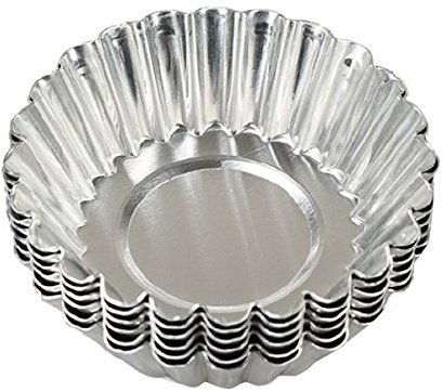 20 Stück Silber Edelstahl Muffinformen Muffinform Muffinförmchen Cupcake Förmchen Muffin-Form Backförmchen 5.5CM