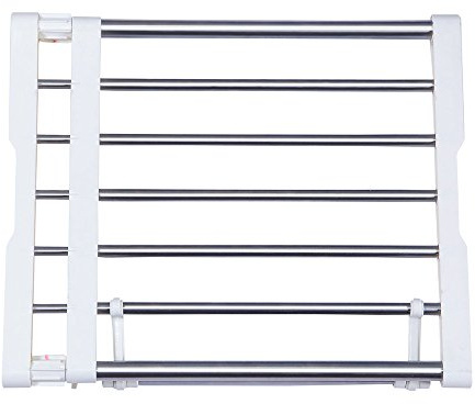 BAOYOUNI Utdragbar metallhylla för garderob, separationshylla (40–60 cm)