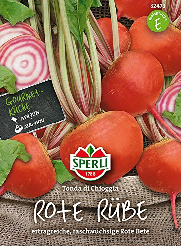 Sperli Rote Beete Tonda di Chioggia | runde Sorte | hellrot | Packung Samen