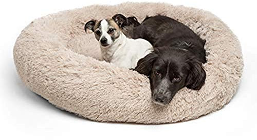 ZINN Super Weich Rundes Haustierbett für Hunde und Katzen,Kuschelig,Waschbar Hundebett orthopädisch Kuschelkissen Hundehöhle Hundesofa für Mittelgroße bis Groß Hunde