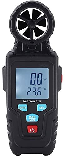XIXIDIAN Anemometro digitale, misuratore di velocità del vento portatile per il tester di raffreddamento del vento del vento della temperatura del vento del vento del flusso d'aria, con il display ret