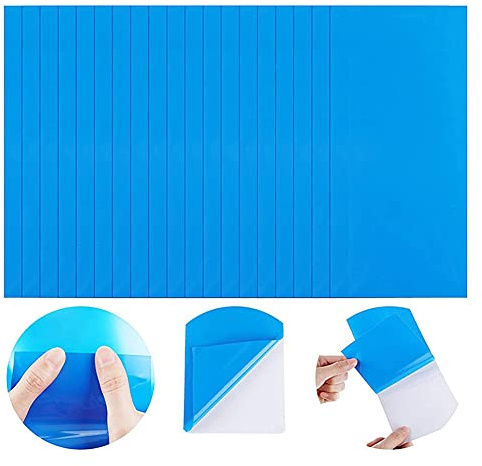 LICHENGTAI Rustine Piscine, 20 Pièces Piscine Patch Kit De Réparation, Piscine Kit De Réparation, Réparation Plastique Correctifs Auto-adhésives Rustine pour Piscines Gonflables Bateaux, Bleu