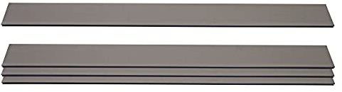 Mendler 4er Set Latten für WPC-Sichtschutz Sarthe, Bretter Windschutz, ca. 1qm - 180cm, grau