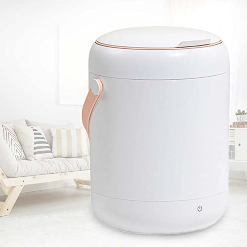 PanHuiWen Lavatrice Portatile con Centrifuga Mini Lavatrice Portatile in Grandi Elettrodomestici Lavatrice Manuale da Campeggio Lavatrice Manuale Economica 2.8L Antibatterico con Luce Blu,White