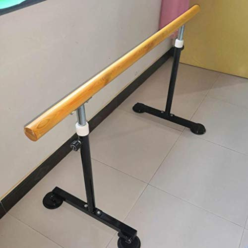 Tanzstange, Ballettstange, Ballettstange, tragbare, freistehende, verstellbare Stange und leichte Ballett-Tanzstange aus Aluminium für Fitnessstudio und Zuhause (Rosa 1,5 m) (Rosa 1 m) (Holzfarbe 1 m