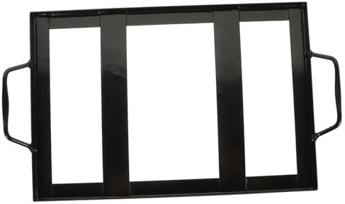 POPETPOP Salt Plate Rack Black Enamel Bbq Tools Kitchen Restaurant Salt Block Holder Rack for Barbecue Grill Use