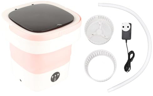 Mini Macchina Portatile da 7,5 Litri, con Centrifuga Morbida e Tubo di Drenaggio Lavatrice con Secchio da 100‑240 V Lavaggio Pieghevole (Spina europea)