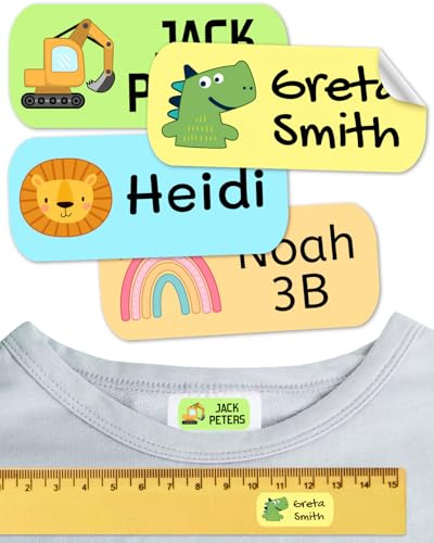 100 Namensaufkleber kinder. Kein bügeln. Für kleidung, schule, gegenstände, kita. Namensschilder personalisiert waschmaschinenfest.