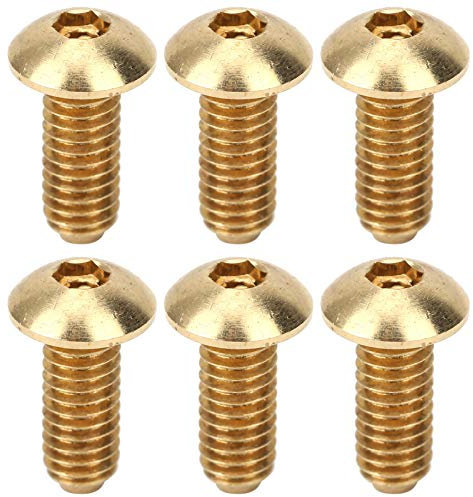 Risegun 50 viti con esagono incassato M4, viti a testa semicircolare in puro rame, lunghezza 10 mm, accessori hardware