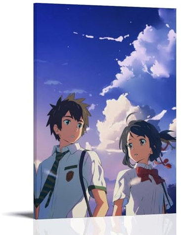 ZCHLATGDE Your Name Kimi No Na Wa Taki Tachib Póster Pintura Decorativa Lienzo Arte de Pared Salón Póster Dormitorio Pintura, Arte de Pared Impresión de Imagen Moderna Decoración de Habitación