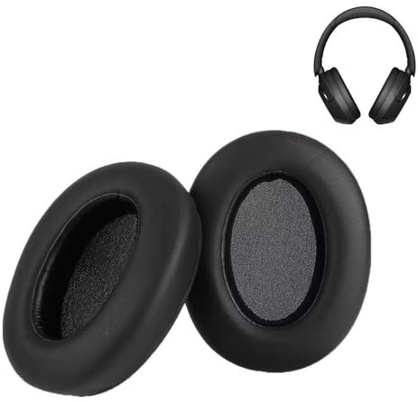 XB910N Earpads for Sony WH-XB910N Replacement Ear Cushion Pads with Protein Leather and Memory Foam for Sony WHXB910N Headphones ONLY, Black (Updated Version)