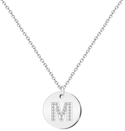 cotigo - Collar Letra acero inoxidable - Colgante letra inicial A-Z - Collar mujer – Cadena con dije letras - Regalo personalizado para mujer, niña, mejor amiga