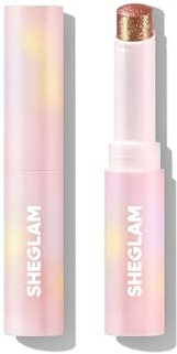 SHEGLAM Crystal Jelly Glaze Eye Shadow Stick Eyeliner Brightener Pencil with Brush Easy to Blend Long Lasting Shimmer-Fuchsia Fun