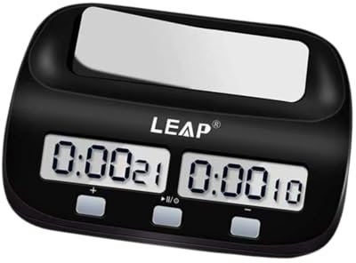 Harilla Schachspiel-Timer Internationaler Schach-Timer, Count Up Down Compact Digital Timer Schachuhr,
