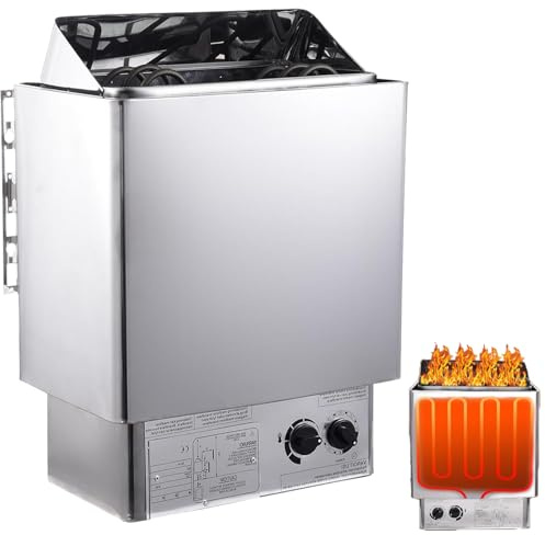 ylpddmm Calentador de Sauna, 3/4.5/6/8/9 KW 220V Estufa de Sauna Eléctrica, Mojado Y Seco Baño de Vapor Estufa de Calentador de Sauna para Sala de Sauna Hotel,4.5KW