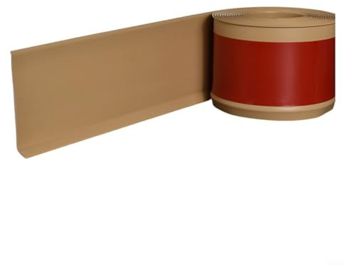 Fauhapyway Plinthe en PVC imperméable pour rénovation de maison - Blanc - 2 m x 10 cm (marron clair)