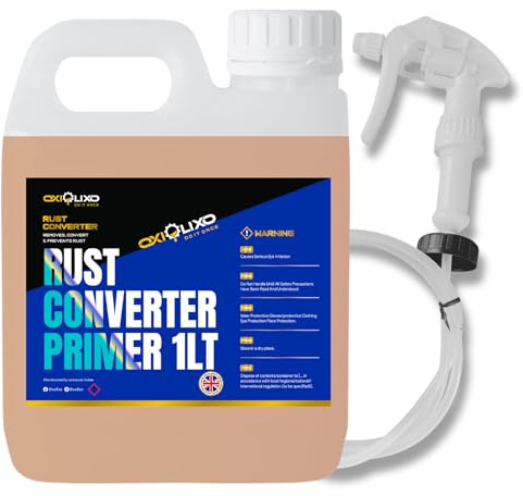 Carbusonic Rust Converter & Metal Primer 1 LT | For Rusted Metal including Aluminium, Brass, Steel
