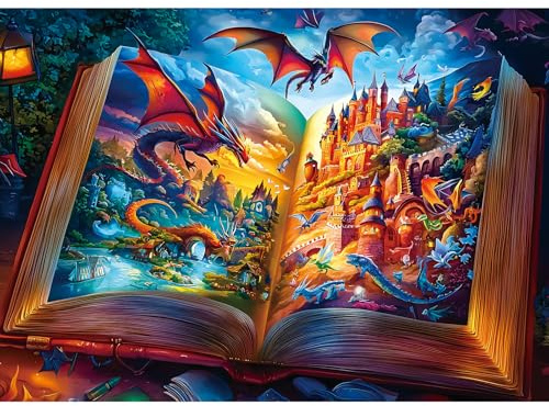 PuzzOne Jigsaw Puzzles 1000 Pieces Magical Storybook Puzzles for Adults 1000 Pieces World Fantasy Scene Landscape Puzzle for Adults and Teens Family Challenging for Game Nights (27.5 x 19.7 Inch)