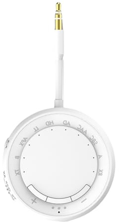 Uxsjakjsd Récepteur D'Émetteur Bluetooth 5.4 à Faible Latence/HD AUX Bluetooth 5.4 pour 2 Écouteurs Adaptateur Airplane Audio Wireless Bluetooth Récepteur d'air Blanc