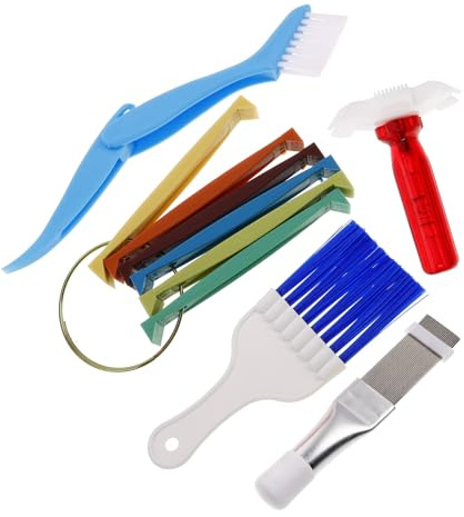 Alipis Air Conditioner Fin Cleaner Fin Comb Condenser Straightener Air Refrigerator Cleaner Radiator Repair Clean Tool Dryer Cleaning Brush