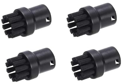 WSIEHFLT 4PCS Cleaning Brushes，Compatible for Karcher， Nylon + Brass Wire Brush Replacement Sprinkler Nozzle Head(4pcs black)