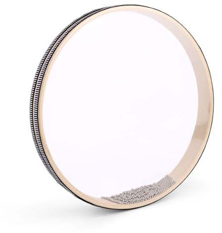 Tambor Océano, Tambor Mar Instrumento Sanación Sonora para Meditación Yoga Baño Sonido con Caja Madera Dura & Cuentas Olas para Relajación Educación Musical Escuela (30,5cm)