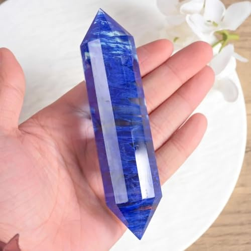 UYCUODLUY 1 Pieza de Punta Cristal Pulido Azul 13 cm for decoración del hogar