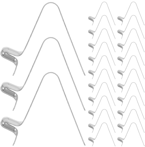 SHERCHPRY 60 Stück V-förmige Federklemmen 25mm Metall mit Schnalle Hochelastische Rohrclips für Zeltstangen Kajakpaddel und Outdoor Selbstgemacht Befestigung