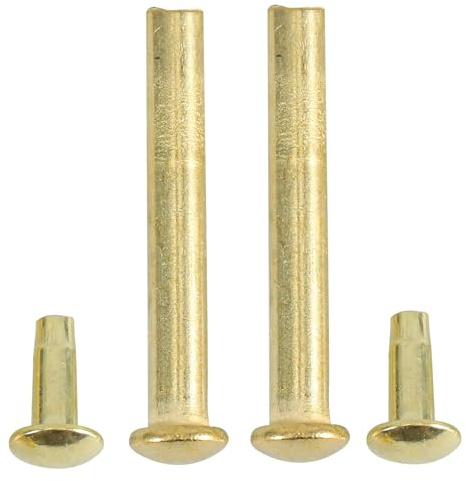 Rivetti Set Pieghevole per Acciaio Oro Inox 3mm, 2 Ventaglio | Ventagli Manuali e Legno, Installazione Semplice, Uso Fai da Te, Ricambio Pratico, Finitura Oro